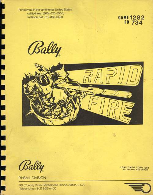 RAPID FIRE (Bally) Manual & schematic
