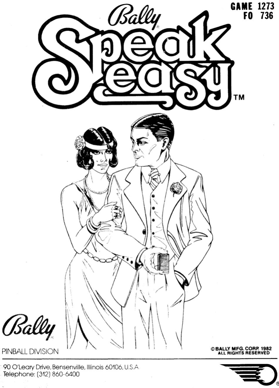 SPEAK EASY (Bally) Manual/schematic