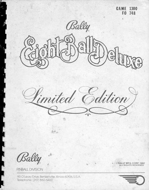 EIGHT BALL DELUXE LE (Bally) Manual