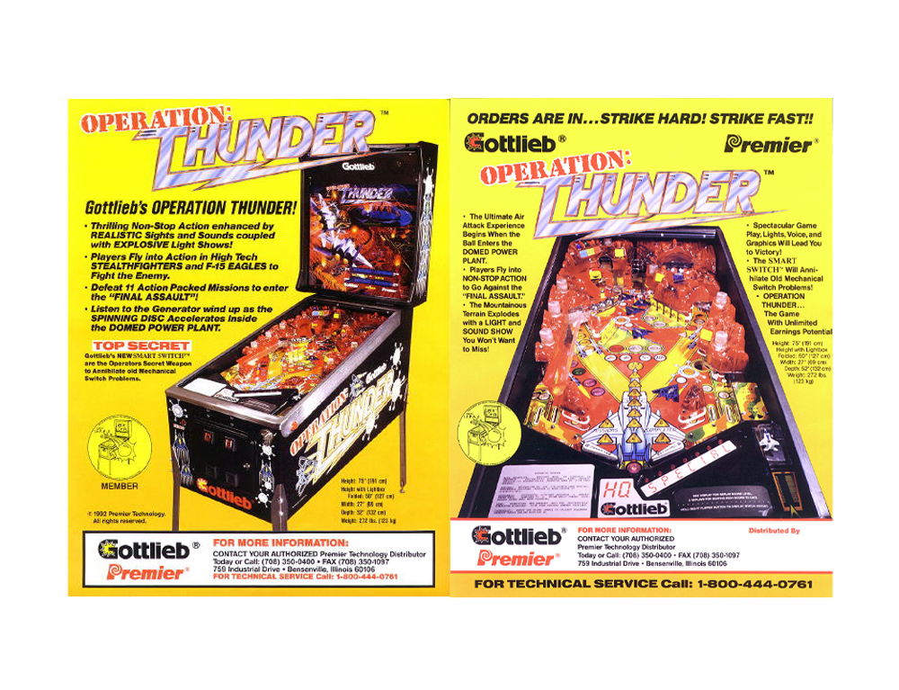 F-OPTHUNDER - OPERATION THUNDER (Gottlieb) Flyer - Marco