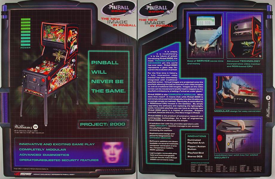 Pinball 2000 REVENGE FROM MARS  (Bally) Flyer