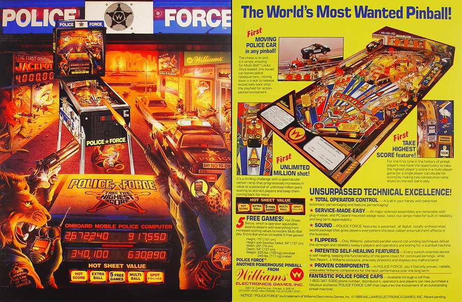POLICE FORCE (Williams) Flyer