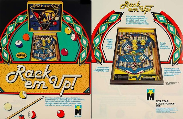RACK EM UP (Gottlieb) Flyer