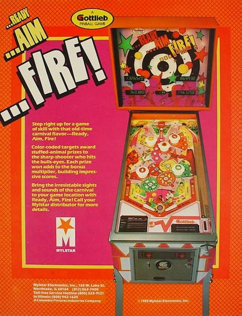 READY AIM FIRE (Gottlieb) Flyer