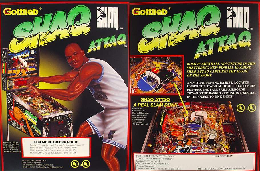 SHAQ ATTAQ (Gottlieb) Flyer