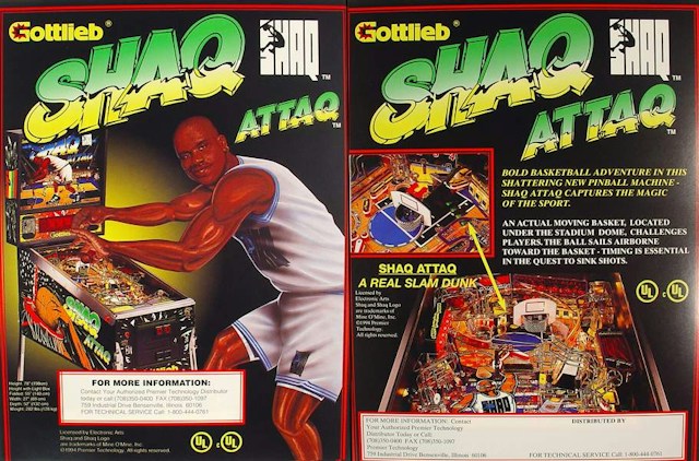 SHAQ ATTAQ (Gottlieb) Flyer