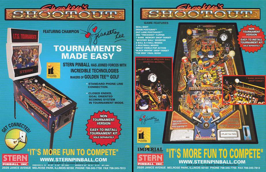 SHARKEY'S SHOOTOUT (Stern) flyer