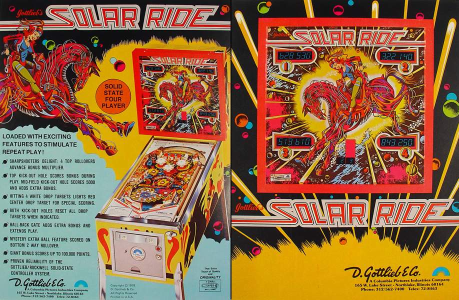 SOLAR RIDE (Gottlieb) Flyer