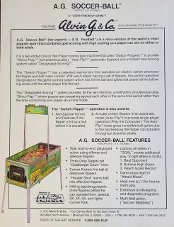 AG SOCCER BALL (Alvin G) Flyer
