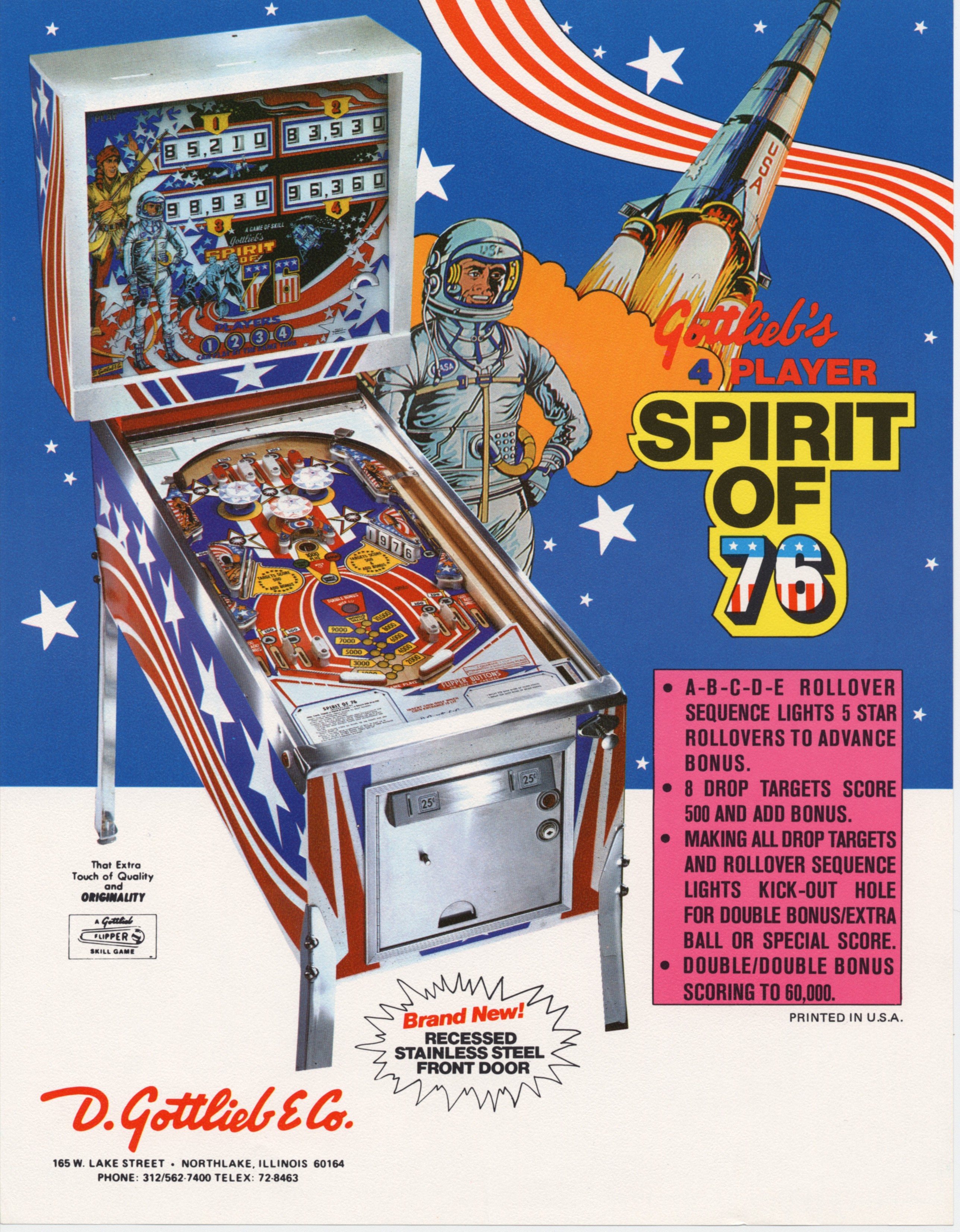 SPIRIT OF 76 (Gottlieb) Flyer