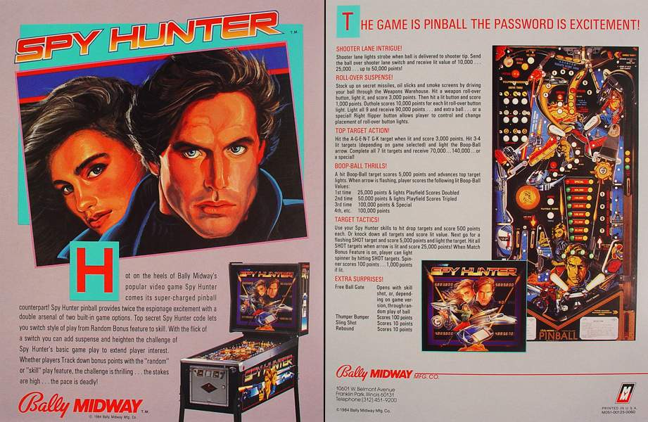 SPY HUNTER (Bally) Flyer