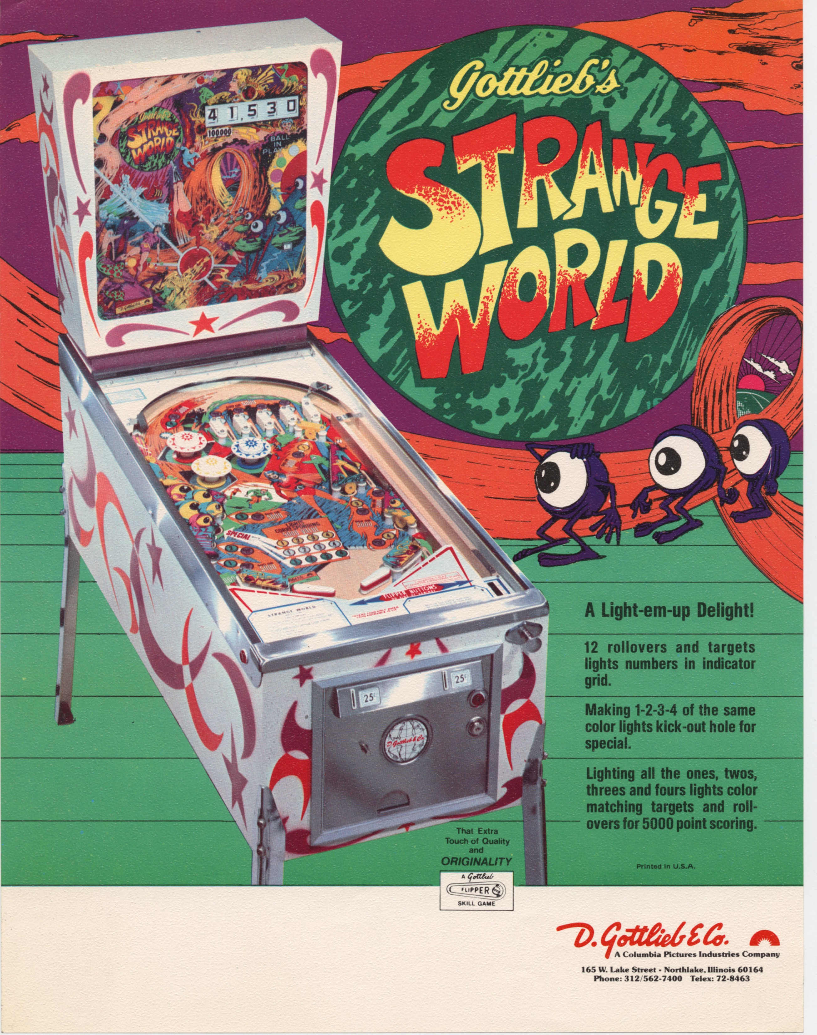STRANGE WORLD (Gottlieb) Flyer