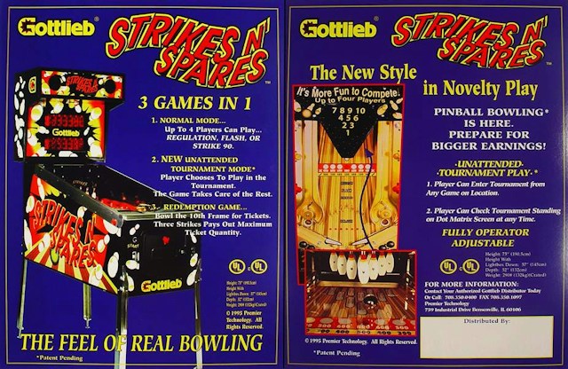 STRIKES & SPARES (Gottlieb) Flyer