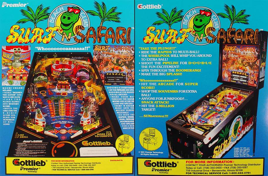 SURF N SAFARI (Gottlieb) Flyer