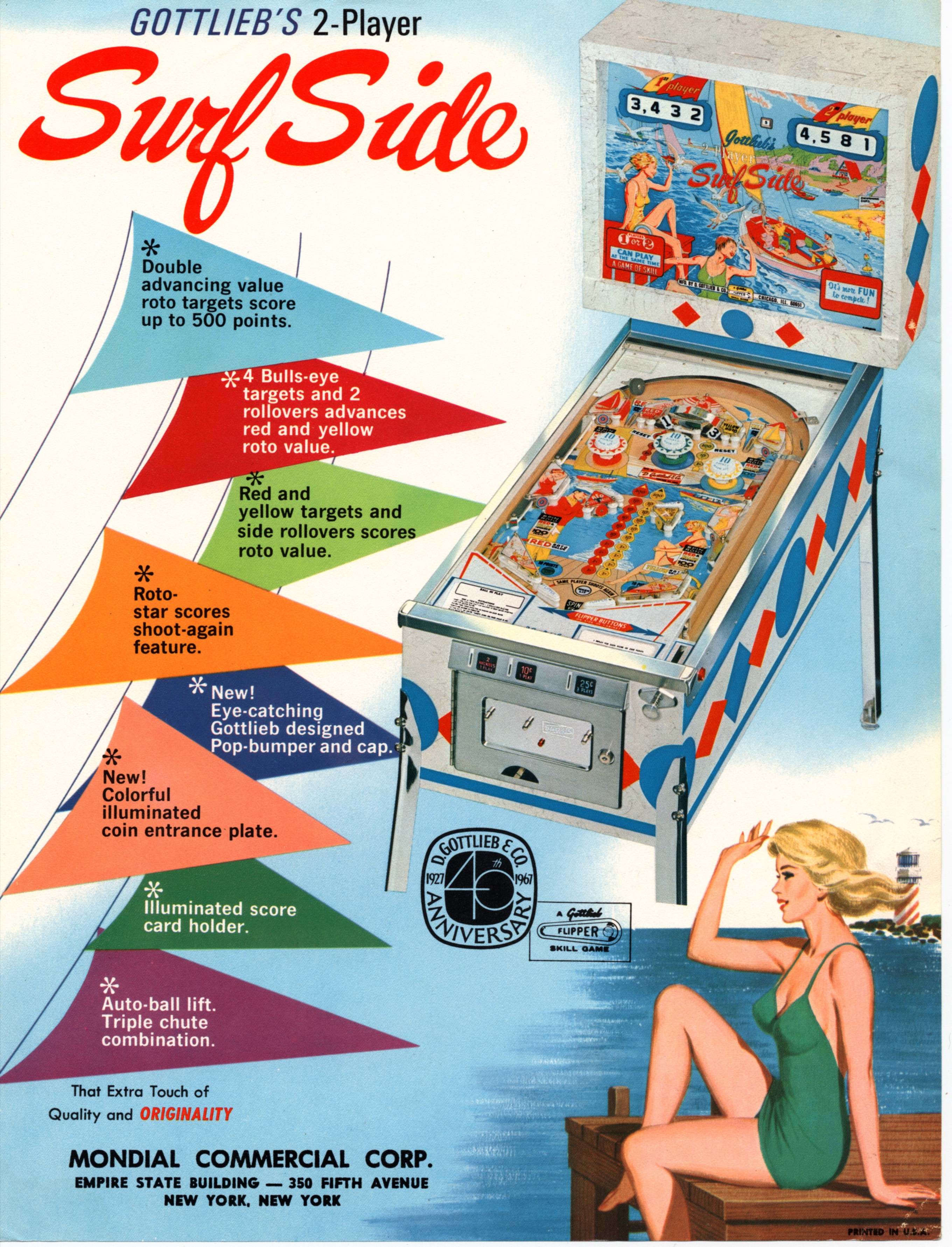 SURF SIDE (Gottlieb) Flyer
