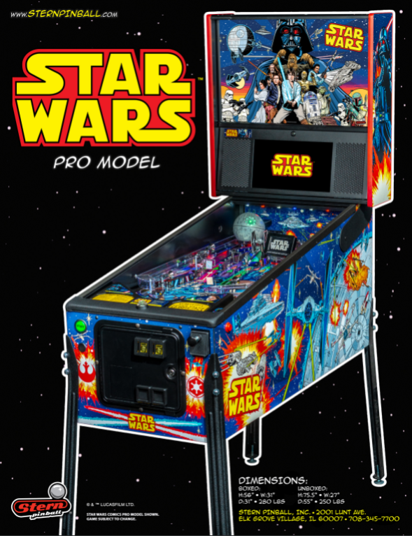 STAR WARS COMIC PRO (Stern) Flyer