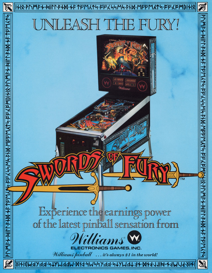 SWORDS OF FURY (Williams) Flyer
