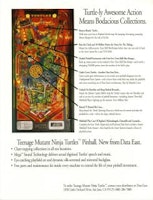 TEENAGE TURTLES (Data East) Flyer