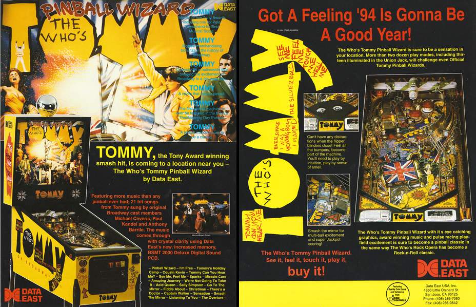 TOMMY (Data East) Flyer