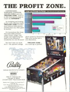 TWILIGHT ZONE (Bally) Flyer