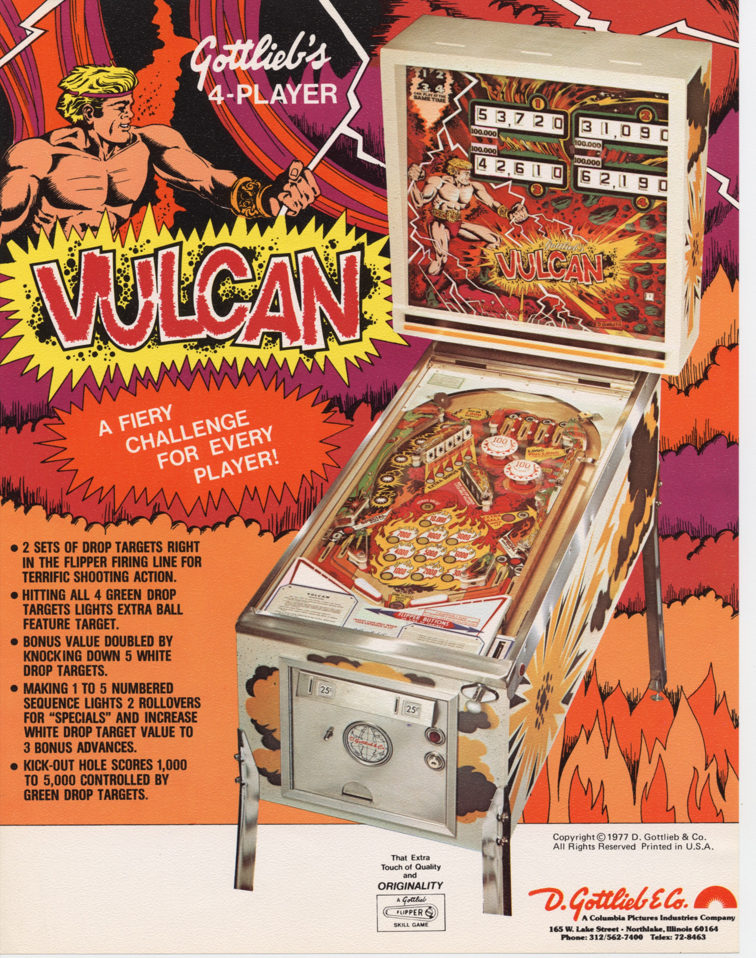 VULCAN (Gottlieb) Flyer