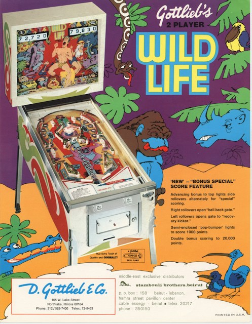 WILD LIFE (Gottlieb) Flyer