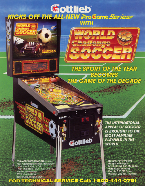 WORLD CHALLENGE SOCCER (Gottlieb) Flyer
