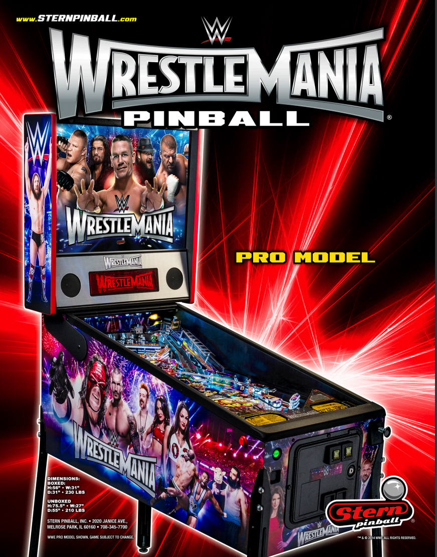 WWE WRESTLEMANIA PRO (Stern) Flyer