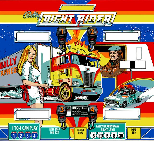 NIGHT RIDER (Bally) Backglass SS
