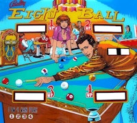 EIGHT BALL (Bally 1977) Backglass