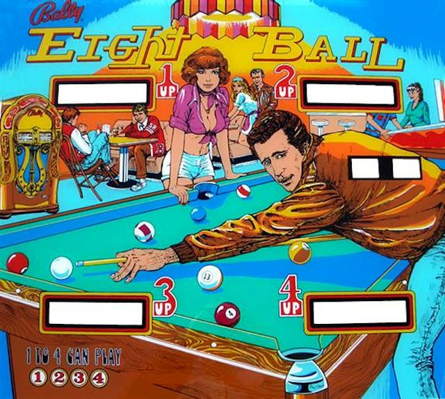 EIGHT BALL (Bally 1977) Backglass