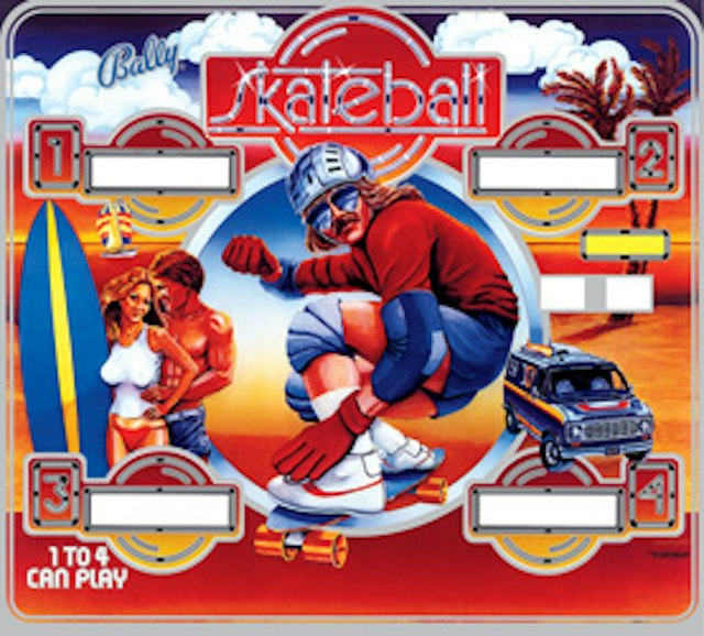 SKATEBALL (Bally) Backglass
