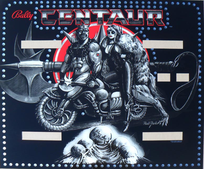 CENTAUR (Bally) Backglass mirrored