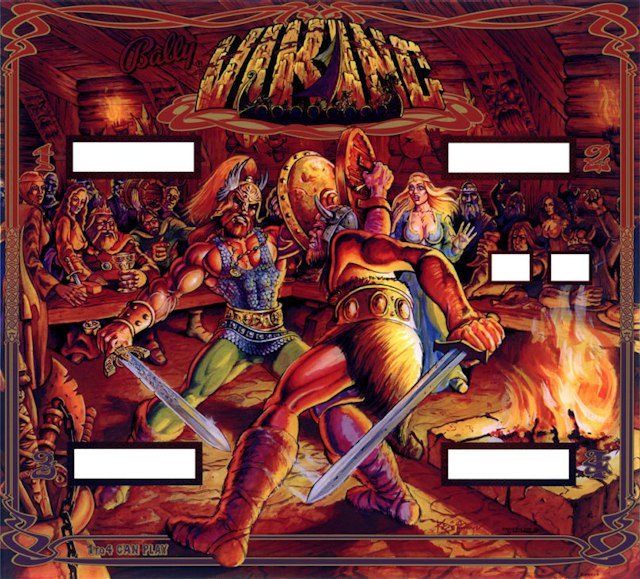 VIKING (Bally) Backglass