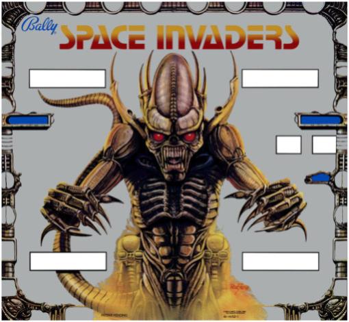 G-442-1 - SPACE INVADERS (Bally) Backglass inside - Marco