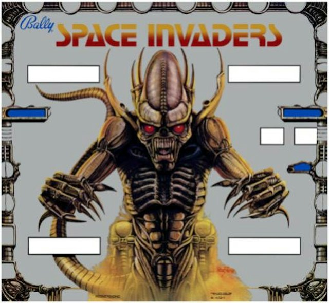 SPACE INVADERS (Bally) Backglass inside