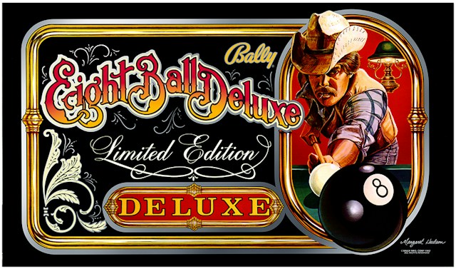 EIGHT BALL DELUXE LE (Bally) Backglass
