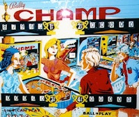 CHAMP (Bally) Backglass