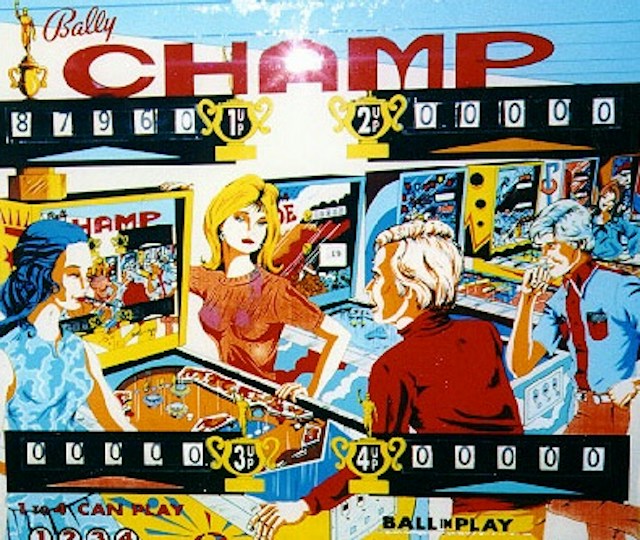 CHAMP (Bally) Backglass