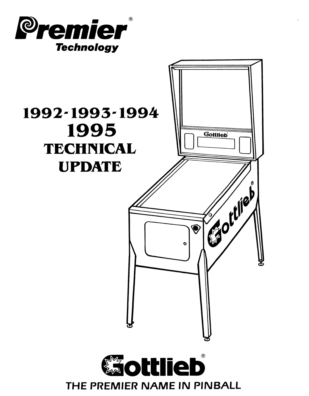 Gottlieb® '92-'93-'94-'95 Tech Updates