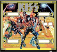 KISS (Bally) mirrored backglass