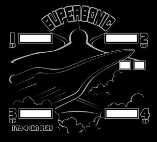 SUPERSONIC (Bally) Backglass