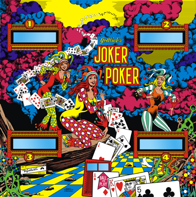 JOKER POKER (Gottlieb) Backglass Solid State GBG-417SS