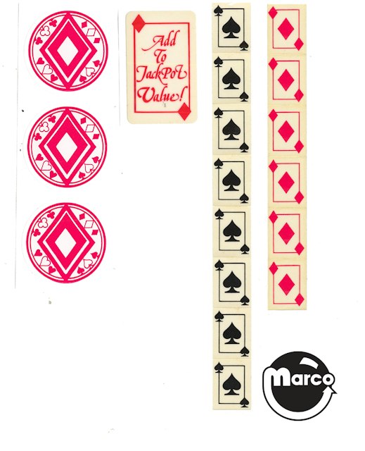 DIAMOND LADY (Gottlieb) Decal set