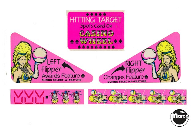VEGAS (Gottlieb) Decal set