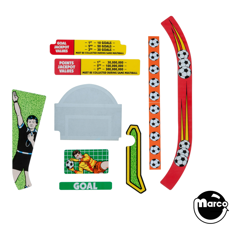 GTB-DL741 - WORLD CHALLENGE SOCCER (Gottlieb) Decal set - Marco