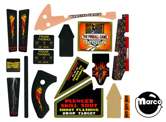BIG HURT (Gottlieb) Decal set