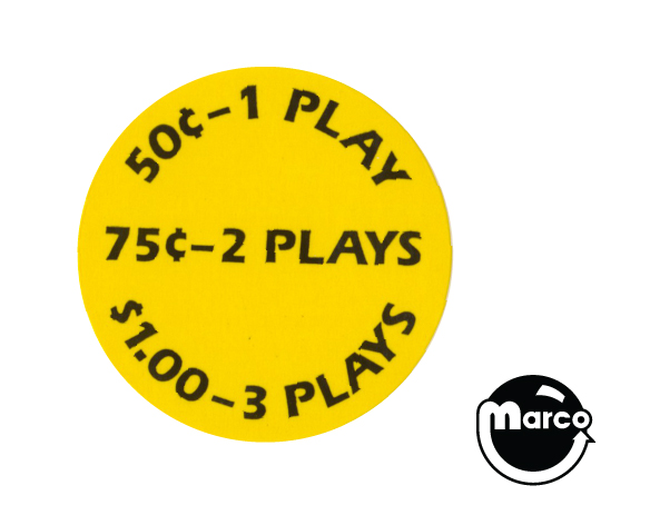 Apron decal Gottlieb System 3 prices 27061