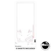 White Wood Blank Playfield Layout Paper Modern Williams