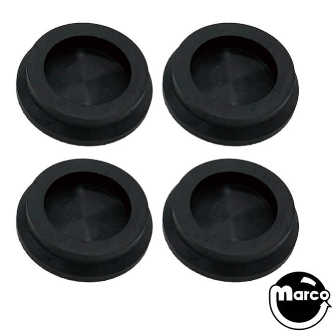 Leg Leveler Cups - Rubber 4 piece Set - BLACK